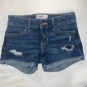 Abercrombie distressed jean shorts